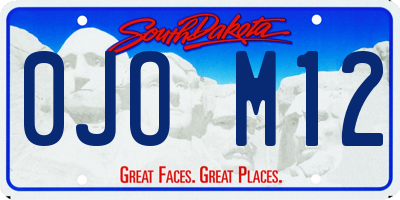 SD license plate 0JOM12