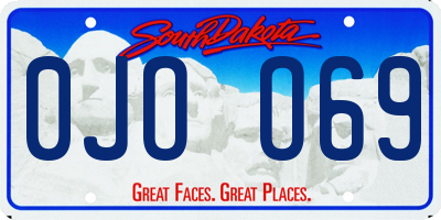 SD license plate 0JOO69