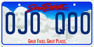 SD license plate 0JOQ00