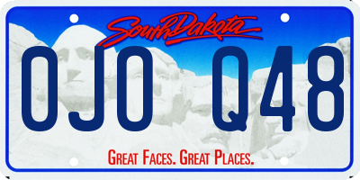 SD license plate 0JOQ48