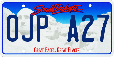 SD license plate 0JPA27