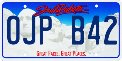 SD license plate 0JPB42