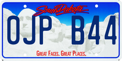 SD license plate 0JPB44