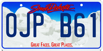 SD license plate 0JPB61