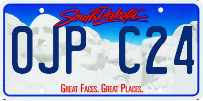 SD license plate 0JPC24