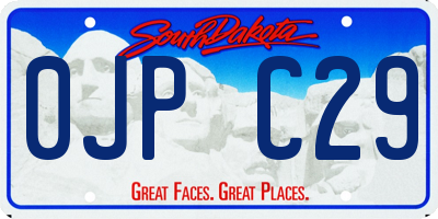 SD license plate 0JPC29