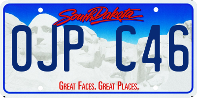 SD license plate 0JPC46