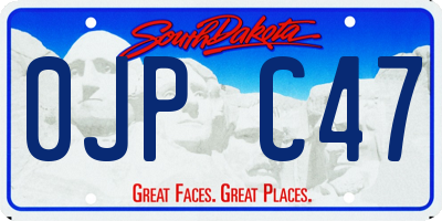 SD license plate 0JPC47