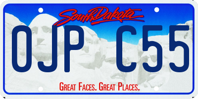 SD license plate 0JPC55