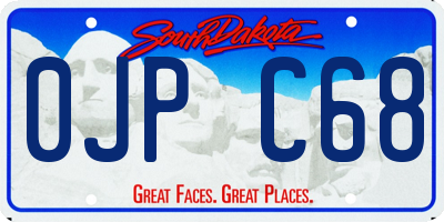 SD license plate 0JPC68
