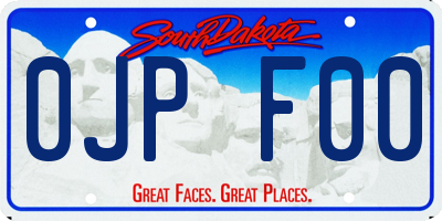 SD license plate 0JPF00
