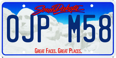 SD license plate 0JPM58