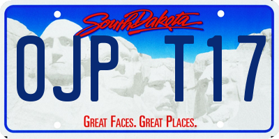 SD license plate 0JPT17