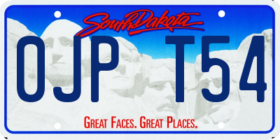 SD license plate 0JPT54