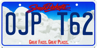 SD license plate 0JPT62