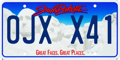 SD license plate 0JXX41
