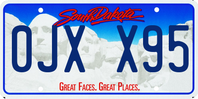 SD license plate 0JXX95