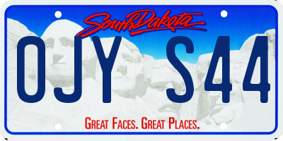 SD license plate 0JYS44