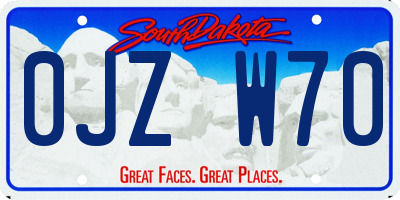 SD license plate 0JZW70