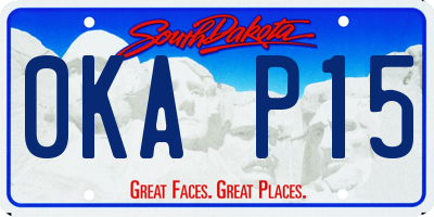 SD license plate 0KAP15