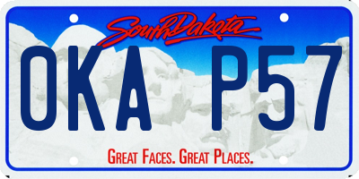 SD license plate 0KAP57