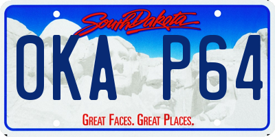 SD license plate 0KAP64