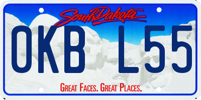 SD license plate 0KBL55