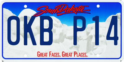 SD license plate 0KBP14