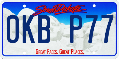 SD license plate 0KBP77