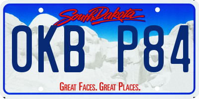 SD license plate 0KBP84