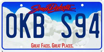 SD license plate 0KBS94