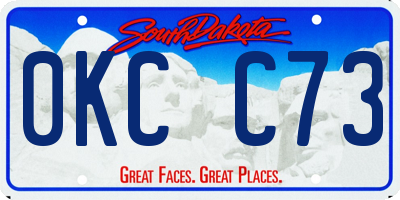 SD license plate 0KCC73