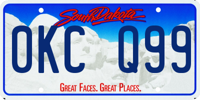 SD license plate 0KCQ99