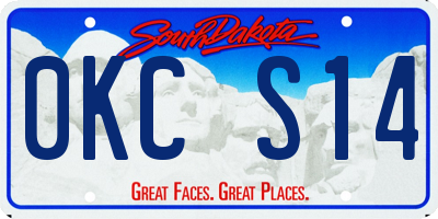 SD license plate 0KCS14