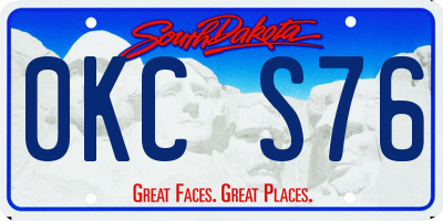 SD license plate 0KCS76