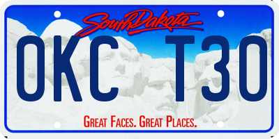 SD license plate 0KCT30