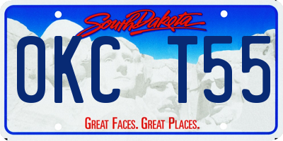 SD license plate 0KCT55