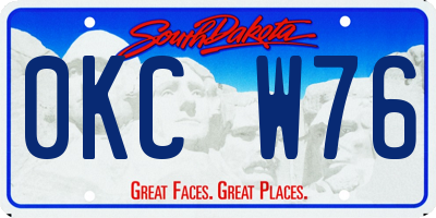 SD license plate 0KCW76