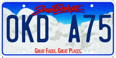 SD license plate 0KDA75