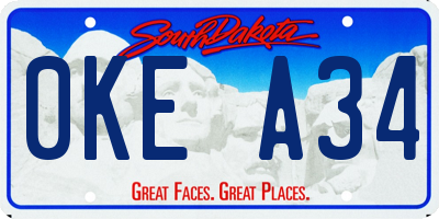 SD license plate 0KEA34