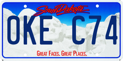 SD license plate 0KEC74