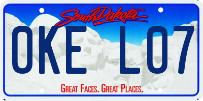 SD license plate 0KEL07