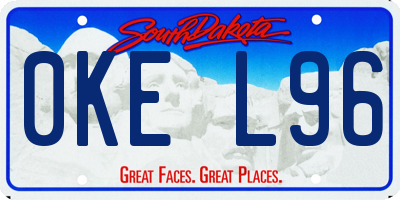 SD license plate 0KEL96