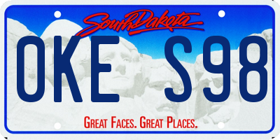 SD license plate 0KES98