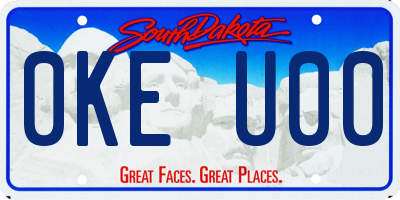 SD license plate 0KEU00