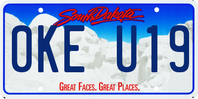 SD license plate 0KEU19