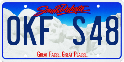 SD license plate 0KFS48