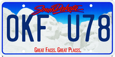 SD license plate 0KFU78
