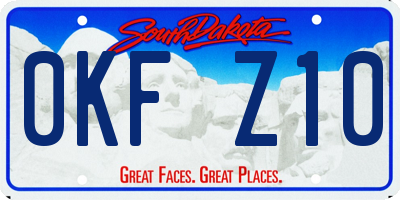 SD license plate 0KFZ10