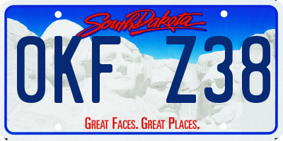 SD license plate 0KFZ38